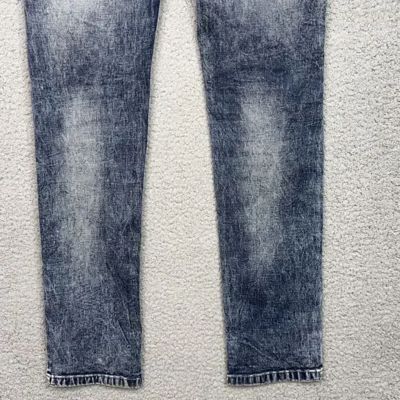 COBB Italy Jeans Mens Size 34 (Fit 32x32) Blue Acid Wash Slim Ultra Narrow Fit